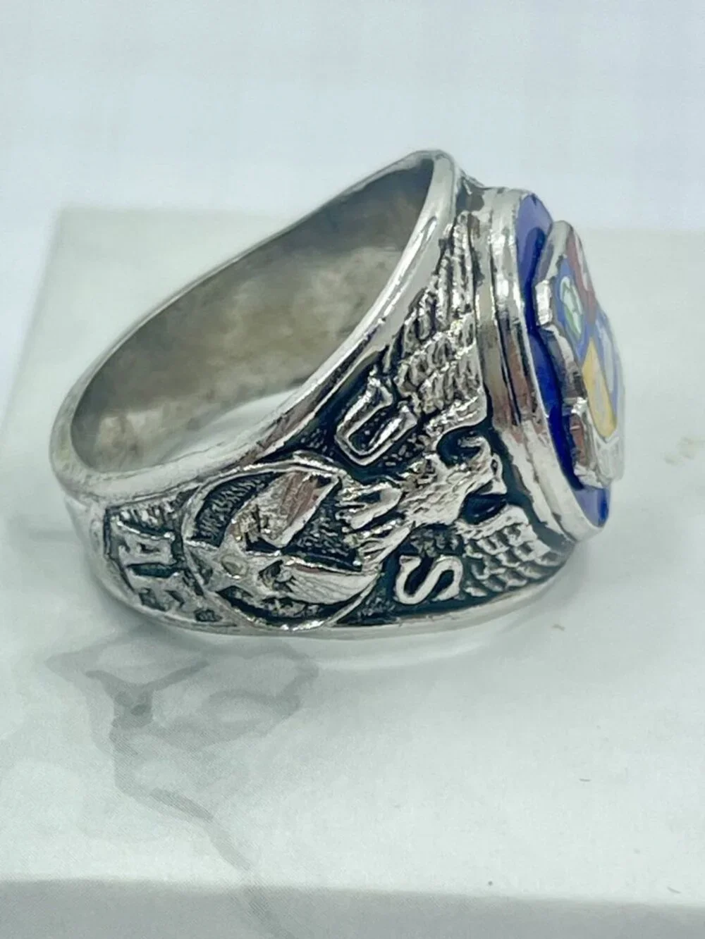 Vintage Kinney Sterling USAF Security Service Military Ring – Size 10